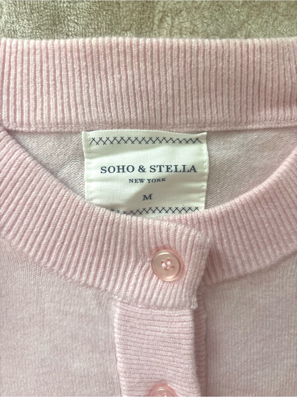 Pink Button-Front Women's Sweater